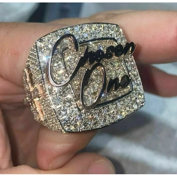 Trending Customize Men's Pinky Ring 14k White Gold Plated Silver 3.00 Ct Round Cut VVS1/D Diamond