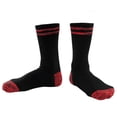 thumbnail image 4 of Black Calcetines Harajuku de doble raya para hombre y mujer, medias de tubo medio informales de punto acanalado de algodón peinado para deportes al aire libre, 4 of 5