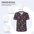 thumbnail image 3 of Uemuo Daisies Flowers Print Mens Polo Shirts Baseball T-shirt Performance Short Sleeve Golf Shirt Moisture Wicking Athletic Casual Collared T-Shirt-X-Large, 3 of 7