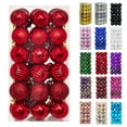 thumbnail image 2 of Xinwanna 36Pcs Mini Shatterproof Christmas Balls 3cm Diameter Shiny Matte Glitter Xmas Balls Plastic Ornament (Green), 2 of 13