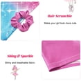 thumbnail image 6 of Aideaone Gymnastics Leotards for Girls Shiny outfits with Shorts Hair Scrunchie 5-10Y, 6 of 7