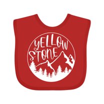 Inktastic Yellowstone National Park Mountains Boys or Girls Baby Bib