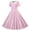 Pink, variant on Vornjynx Midi Dresses for Kids Girls Plaid Printed Button-Up Collar V Neck Summer Wedding Trendy Dress Pink Size 8