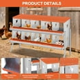 thumbnail image 4 of Yeshouse Nido para gallinas de 6, 8 y 10 agujeros, de acero galvanizado inoxidable, para gallinas, fácil de recoger y limpiar, 4 of 7