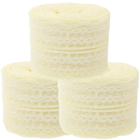 ETHZZLE Beige Lace Trim Ribbon for Clothes Decorative DIY Sewing and Fabric Craft Accessories