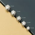 thumbnail image 5 of Impalsory Moissanite Stud Earrings, 0.6ct 4mm DF Color Brilliant Round Cut Lab Created Moissanite Earrings 18K White Gold Plated Silver Friction Back for Women Men, 5 of 9