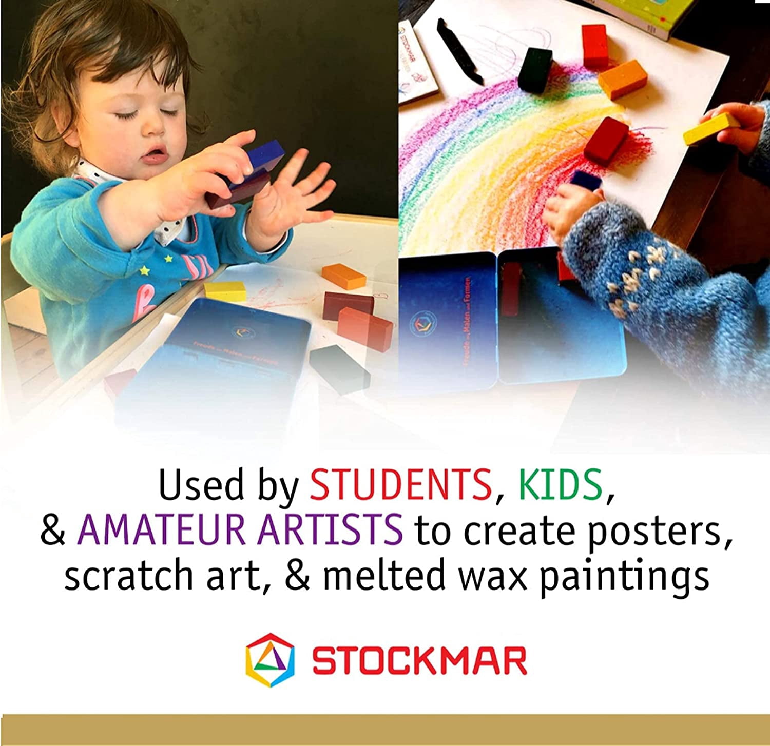 Stockmar Beeswax Stick Crayons, Set of 12, Box