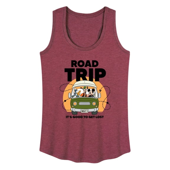 Mickey & Friends - Group Good To Get Lost Van - Women's Racerback Tank Top