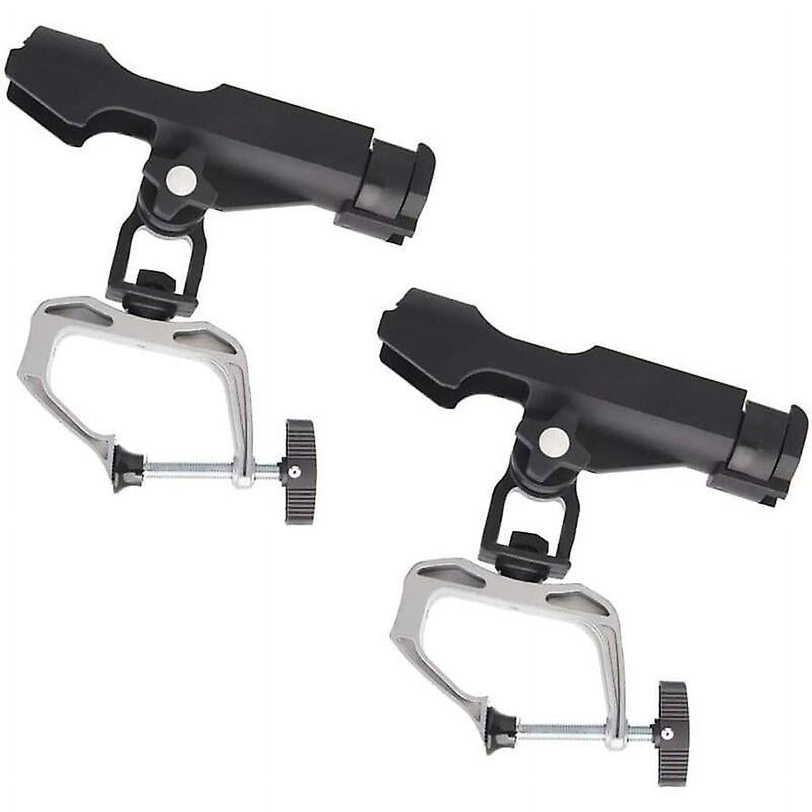 Support De Canne À Pêche pour Bateau en Acier Inoxydable Rotation À 360 Degrés Pince sur Rail Accessoire Résistant À La