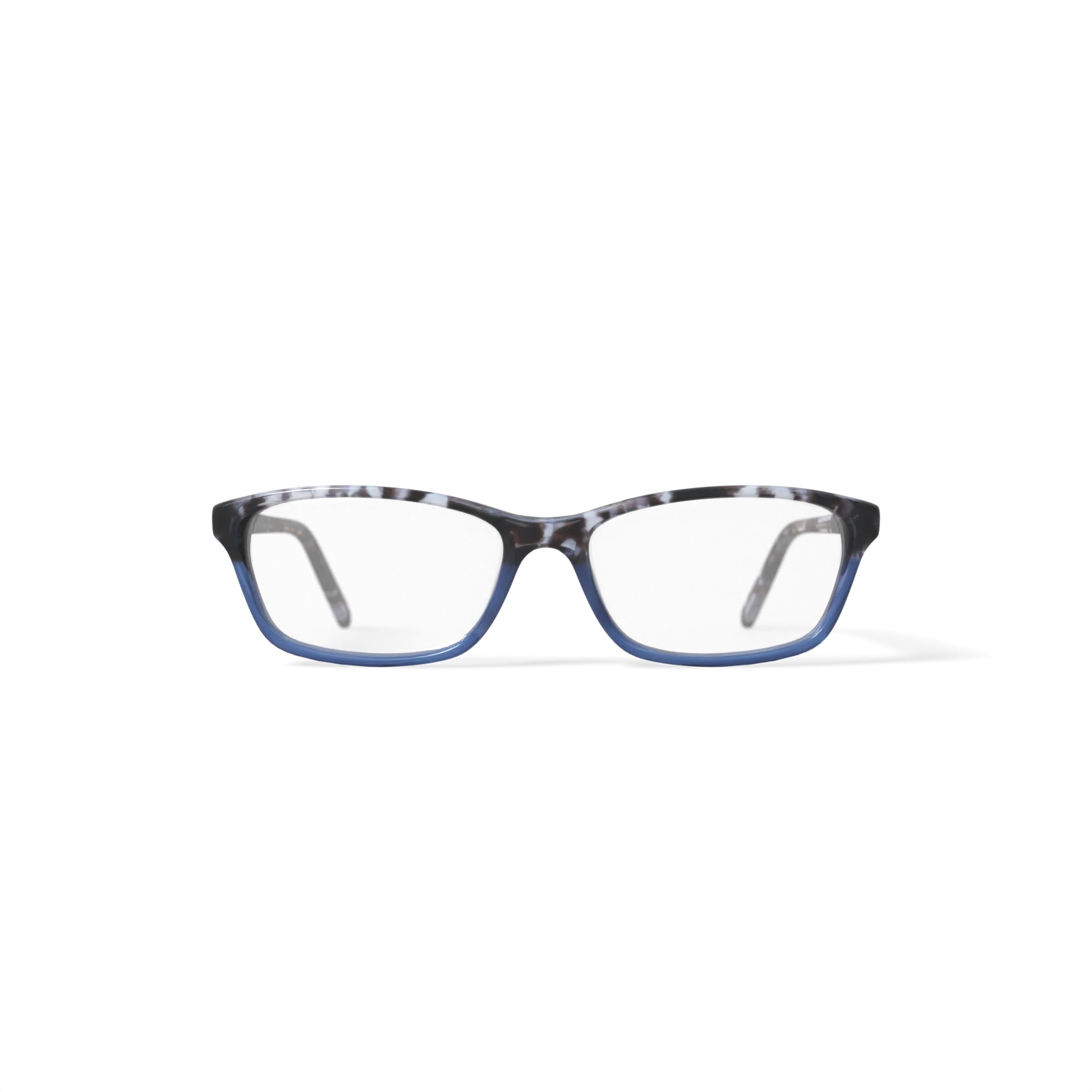 Hard Candy Women's HC15 Rectangular Prescription Eyeglasses with Case, Tortoise Blue Gradient