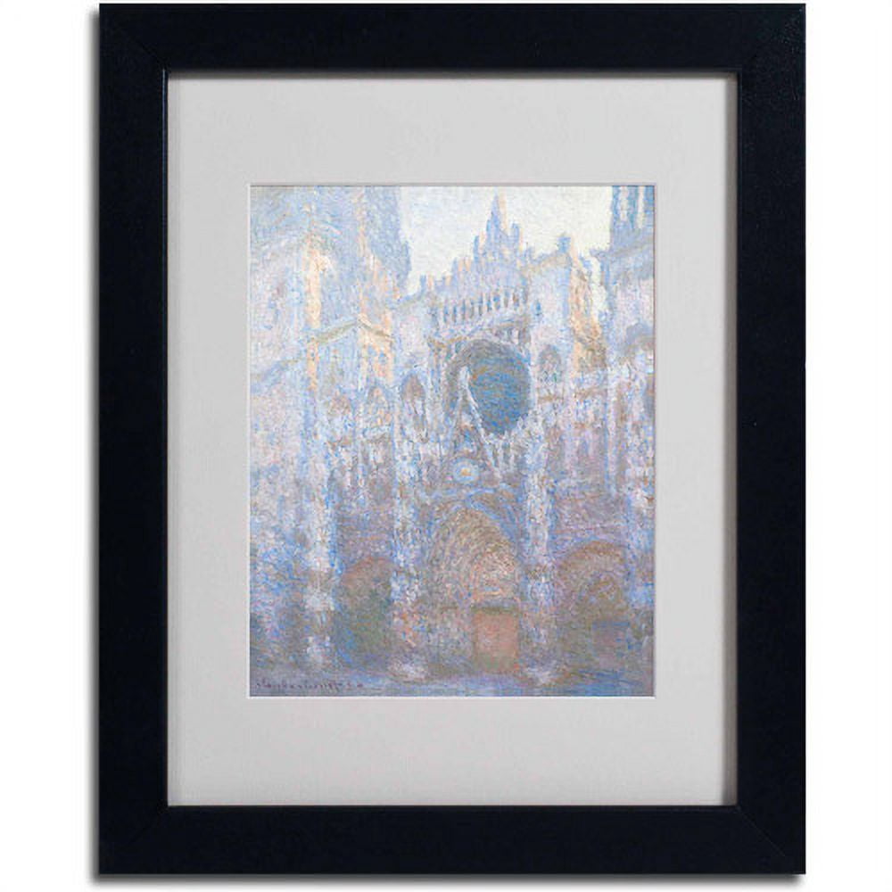 Trademark Fine Art "Rouen Cathedral West Facade 1894" Canvas Art by Claude Monet, Black Frame