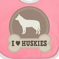 thumbnail image 4 of Inktastic Husky Dog I Love Huskies Boys or Girls Baby Bib, 4 of 4