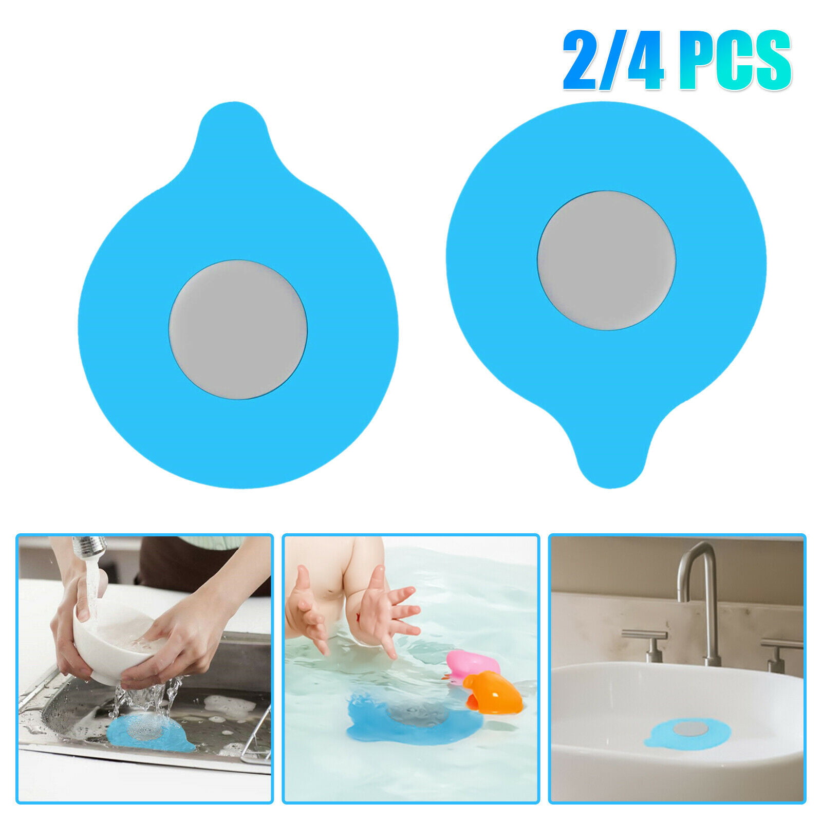 Silicone Floor Drain Plug Cover Kitchen Bath Tub Sink Rubber Water Stopper