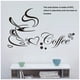 thumbnail image 3 of Cateissary Pegatinas de pared Taza de café de PVC Hogar Cocina Comedor Decoraciones Murales Papel tapiz impermeable Calcomanías de arte 58x30cm Decoración del hogar Cateissary HA075168-01, 3 of 6