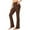 Coffee #812, variant on Bovemsi Casual Pants for Women Wide Fitness Flare Yoga High Trousers Waist Straight Sports Leg Flared Leggings with Pockets