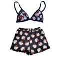 thumbnail image 1 of Conjunto de pijamas de mujer de comercio exterior, pijamas informales de dibujos animados, tirantes divididos, ropa interior sexy de felpa ajustable para verano, 1 of 5