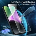 thumbnail image 5 of JETech 3 in 1 Magnetic Case for iPhone 14 6.1-Inch with 2-Pack Tempered Glass Screen Protector, Compatible with MagSafe, Translucent Matte Back Shockproof Phone Cover (Black), 5 of 7