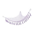 thumbnail image 1 of Toys Storage Hammock, Tassel Durable  Cotton Rope Stuffed Animal Storage Net With Mounting Accessories For Bedroom Light Purple, 1 of 8