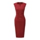 thumbnail image 2 of Vestido de tubo sin mangas para mujer Inspire Chic, vestido profesional de oficina, talla XL, rojo, 2 of 6