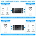 thumbnail image 3 of USB Switch KVM USB HUB 3.0 Switcher KVM Switch for PC Keyboard Mouse Printer 1 PC Sharing 2 Devices USB Switch, 3 of 6