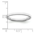 thumbnail image 2 of White Sterling Silver Ring Band Wedding Standard Rhodium-plated 2mm Flat Size 7.5, 2 of 2