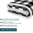 thumbnail image 6 of PAVILIA Buffalo Plaid Sherpa Blanket King, Black White Check | Fuzzy Checkered Flannel Fleece Blanket for Couch Bed | Fluffy Warm Cabin Plaid Plush Microfiber Blanket | 90x108, 6 of 7