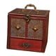 thumbnail image 2 of Caja de almacenamiento de madera antigua vintage, organizador de joyas para llaves uvas, 2 of 7