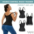 thumbnail image 5 of POP CLOSETS Waist Trainer Corset for Women, Tummy Control Workout Body Shaper Weight Loss Vest Tank Top with Zipper & Hooks, 5 of 7