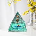 thumbnail image 2 of KLKCMS Pyramid Quicksand Pen Holder Office Desk Ornaments Dynamic Golden, 2 of 7