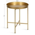 thumbnail image 2 of Kate and Laurel Celia Table d'Appoint Ronde Charmant, 18.25 x 18.25 x 22, Or, Table d'Accent Moderne Minimaliste pour Rangement et Présentation, 2 of 8