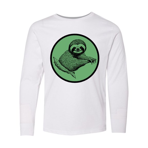 Inktastic Sloth Rainforest Conservation Long Sleeve Youth T-Shirt