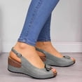 thumbnail image 7 of Womens Wedges Wedge Sandals Lightweight Casual on Low Heels Womens House Shoes Size 8 Ankle Buckle Studded Fashion Sandals for Summer, 7 of 7