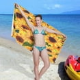 thumbnail image 6 of GZHJMY Cartoon Sunflower Beach Towel,Absorbent Quick Dry Sport Towel Oversized Lightweight Soft Bath Towel for Travel Sports Pool Swimming Bath Camping 31x71in Bath Towels, 6 of 7