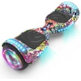 thumbnail image 1 of Hoverboard for Teens&Adults (hoverstar 2.0 System), Chrome Color & Design Color Hooverboard Bluetooth Speaker Huverboard with LED Light Flashing Wheels Self Balancing Electric Scooter by Certificated, 1 of 7