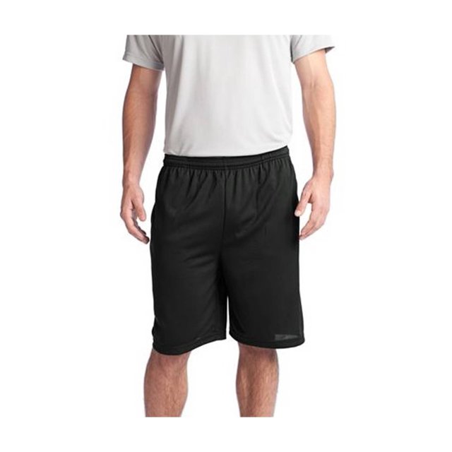 Sport-Tek Posicharge Short à Poches en Maille Résistante - Noir - Moyen