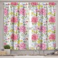 thumbnail image 2 of Ambesonne Floral Valance & Curtain, Watercolor Meadow Flowers, 55"x36", White Multicolor, 2 of 7