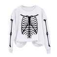 thumbnail image 5 of Inverlee Halloween Sweatshirts for Women Plus Size Pumpkin Ghost Graphic T-shirt Work Round Neck Sweatshirt Long Sleeve Dressy Casual Pullover Tops Halloween Clothes, 5 of 6