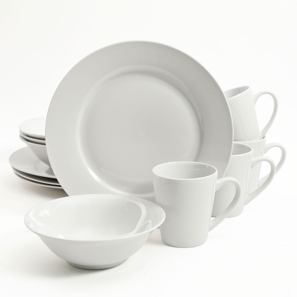 Gibson Home Noble Court 12 Piece Dinnerware Set, White - Walmart.com