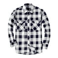 thumbnail image 2 of HAOMEILI Men's Button Down Regular Fit Long Sleeve Plaid Flannel Casual Shirts, 2 of 6