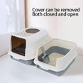 thumbnail image 4 of Lishi Gray Enclosed Cat Litter Box - Stylish and Convenient, 4 of 5