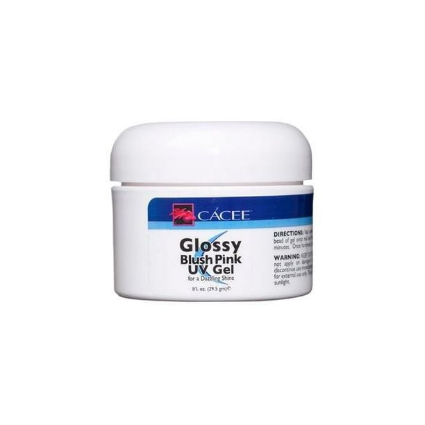 Glossy UV Sheer Pink Gel For Nails, Hard Gel Overlay, Works With Thin Clear & Builder Gels (Not