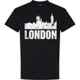 thumbnail image 3 of Inktastic London England City Skyline with Grunge T-Shirt, 3 of 5