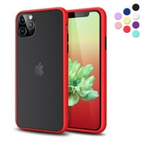 Entronix Shockproof Matte Case Designed for iPhone 11 Pro with Soft TPU Bumper, Slim Case Red