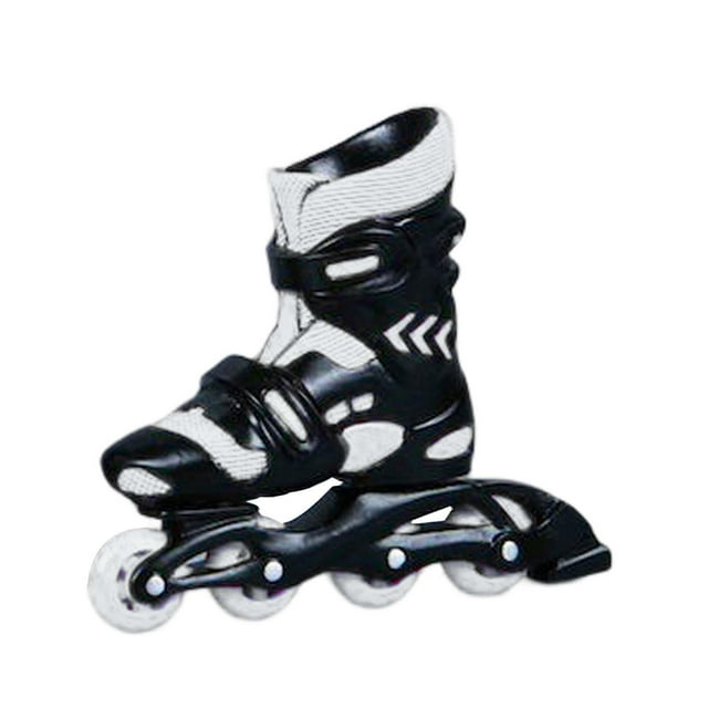 Milaget Patins à Roulettes 1:6 Modèle de Chaussures Miniatures pour Figurines Masculines de 12 Pouces Habiller Blanc Blanc