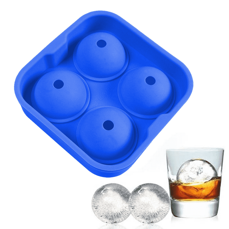 Ice Ball Maker Molds for Whiskey Cocktail , Craft Round Ice Cube Maker for  Freezer Easy Release