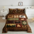thumbnail image 2 of Feelyou Rustic Animal Bear Queen Comforter Set, Tribal Aztec Abstract Bedding Sets, Western Bohemian Theme Reversible Bedding Comforter Set, Luxury Bedroom Decor, 3pcs, 2 of 8