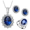 thumbnail image 4 of Apmemiss Fashion Style Jewelry Set Crystal Ring Earrings Necklace Women Wedding Jewelry, 4 of 5