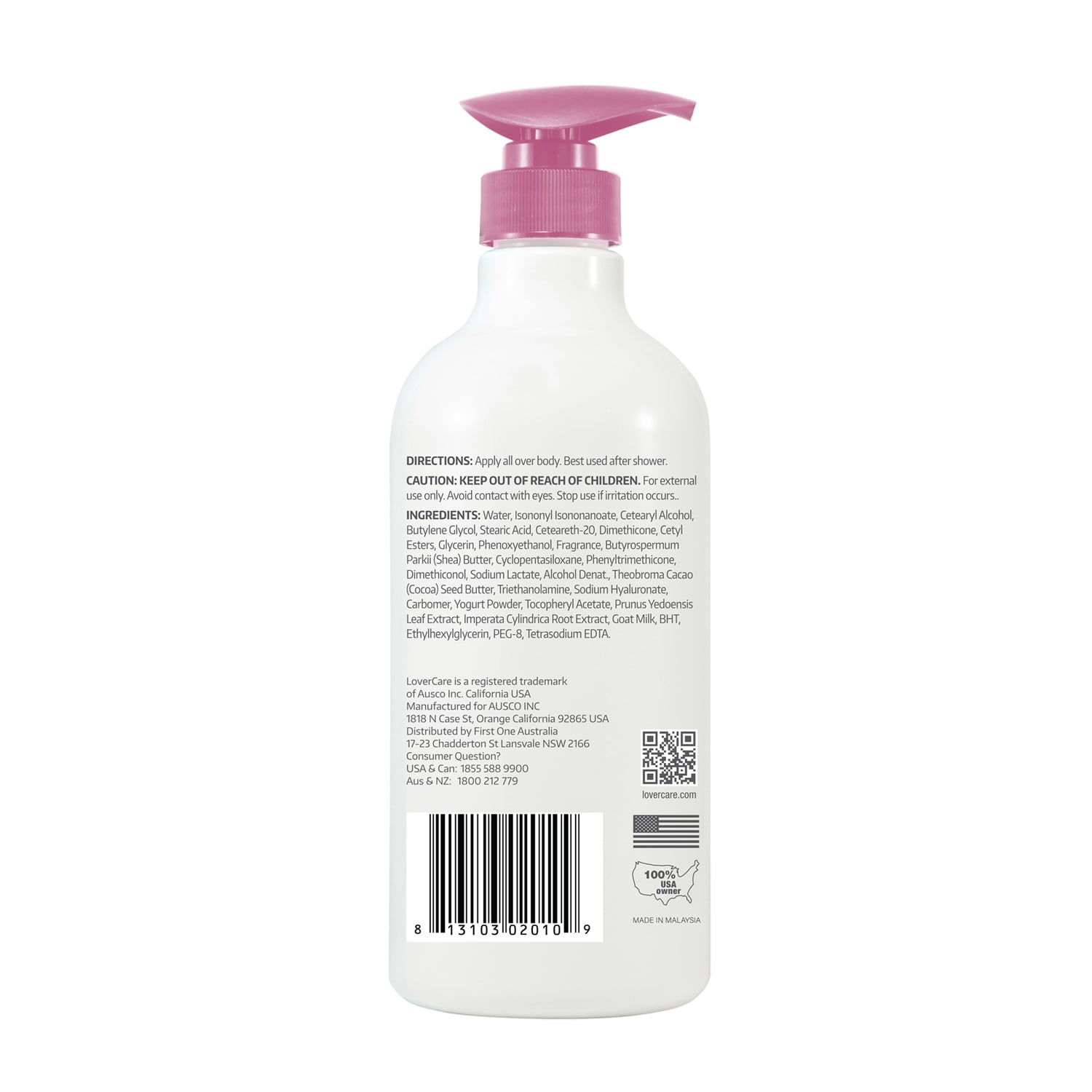 LoverCare Goat's Milk Body Lotion 27 fl oz (800ml) - Cherry Blossom