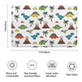 thumbnail image 3 of Dinosaurs Volcano Palm White Pattern Bathroom Rugs Mat,Non Slip Microfiber Bathroom Rug,Rubber Backing,Soft Bathroom Mats for Bathroom Floor,Tub and Shower,17x27in(43x68cm), 3 of 5