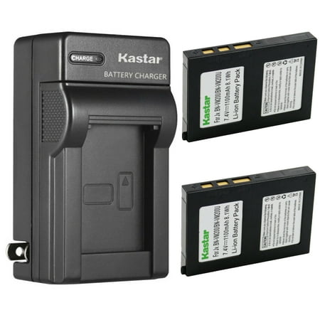 Kastar 2-Pack Battery and AC Wall Charger Replacement for JVC BN-VM200 BN-VM200U BN-VM200UE BN-VM200US LY34416-001B Battery JVC GZ-MC100 GZ-MC100EK GZ-MC100EX GZ-MC100U GZ-MC100US GZ-MC200 Cameras